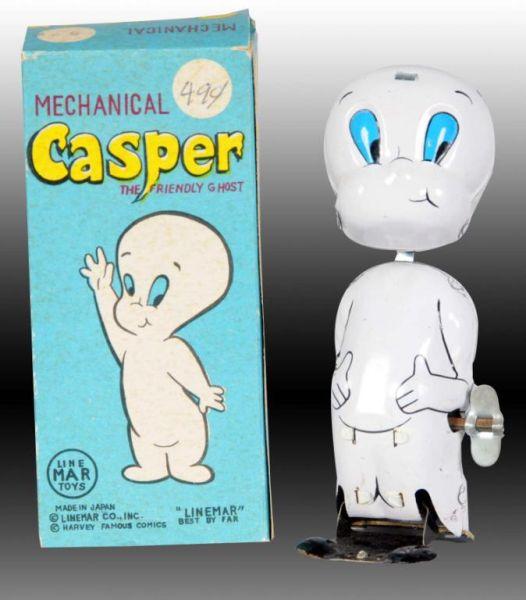 Appraisal: Linemar Casper the Friendly Ghost Toy Description Japanese Tin wind-up