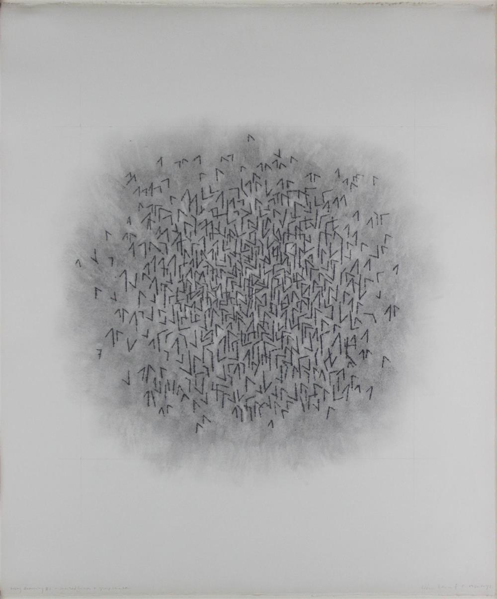 Appraisal: EDDA RENOUF AMERICAN - WING DRAWING Chalk on paper x