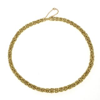 Appraisal: k gold loop in loop chain necklace k gold loop