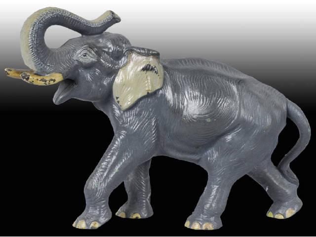 Appraisal: Elephant Hubley Cast Iron Doorstop Description Full-figure version of trumpeting