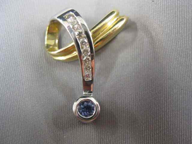 Appraisal: Tanzanite Diamond Pendant or Enhancer carat gem and diamonds totaling