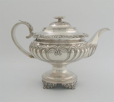 Appraisal: An early George IV four-piece tea and coffee service the