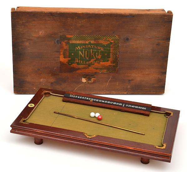 Appraisal: F H AYRES MINIATURE NUKU BILLIARDS TABLE