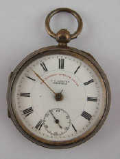 Appraisal: A silver key wind pocket watch Chester the dial signed