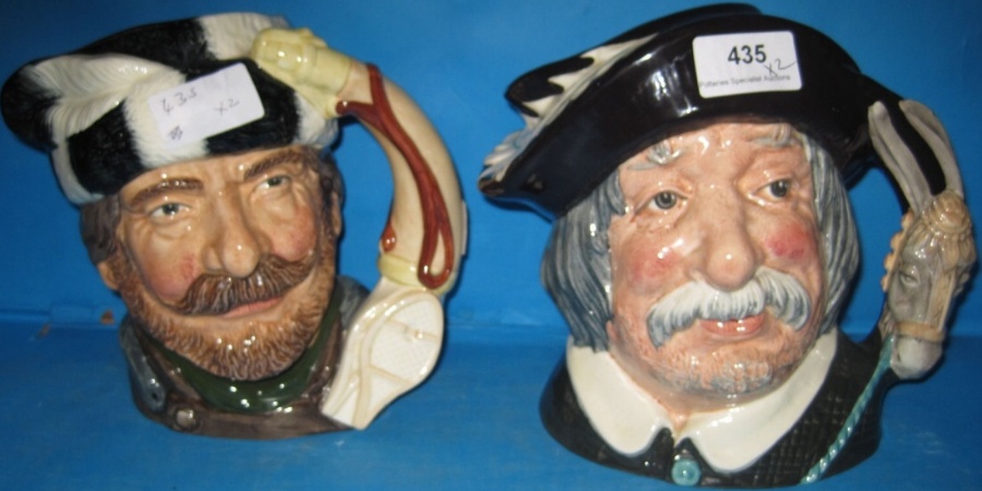 Appraisal: Royal Doulton Large Character Jugs The Trapper D centennial backstamp