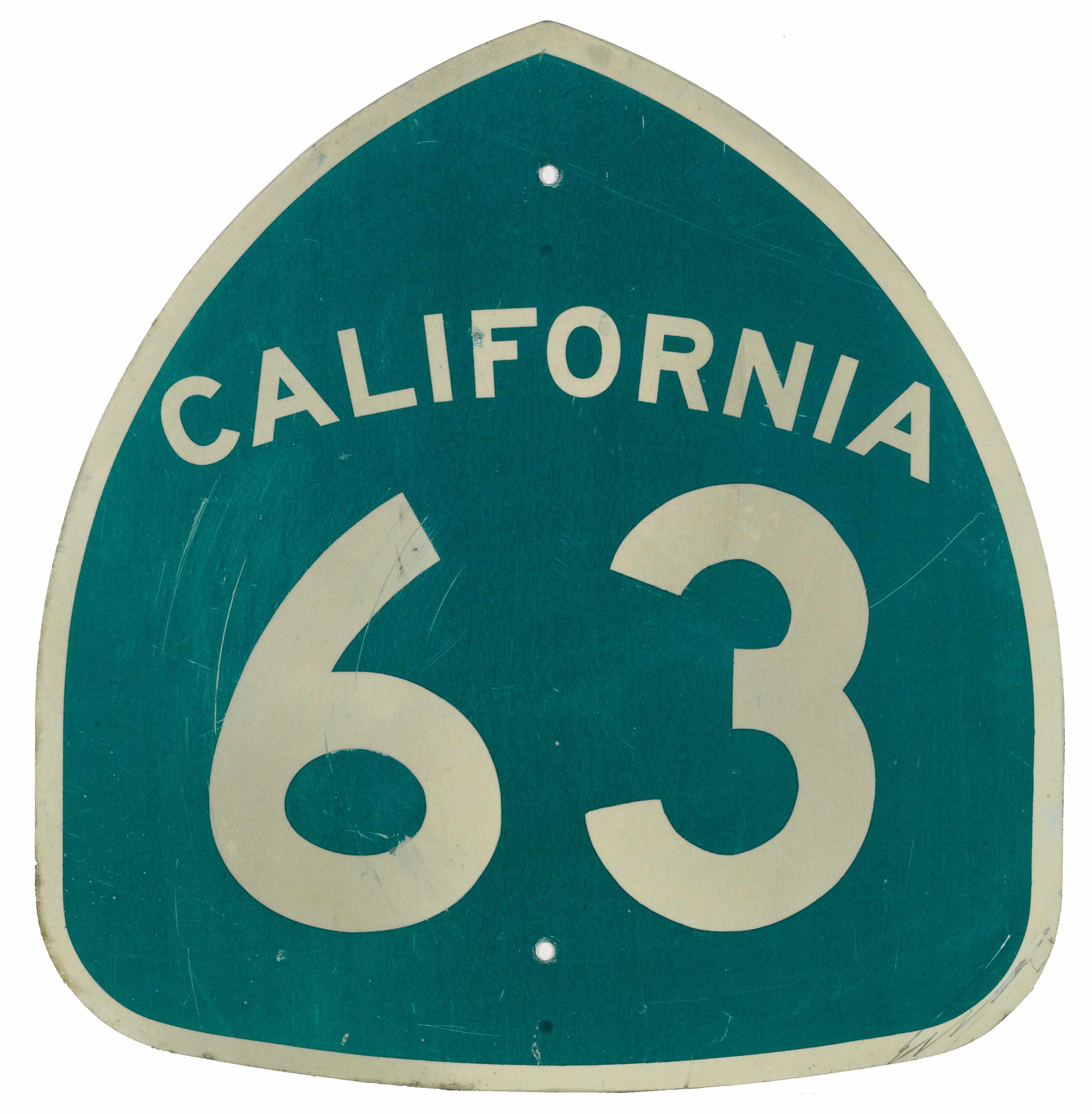 Appraisal: A California Route sign green and white aluminum reflective numbers