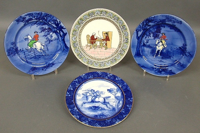 Appraisal: - Four Royal Doulton fox hunting plates each approx dia