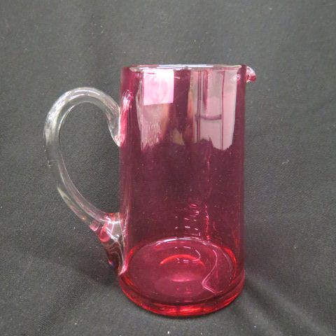 Appraisal: Cranberry Art Glass Pitcher tall excellent