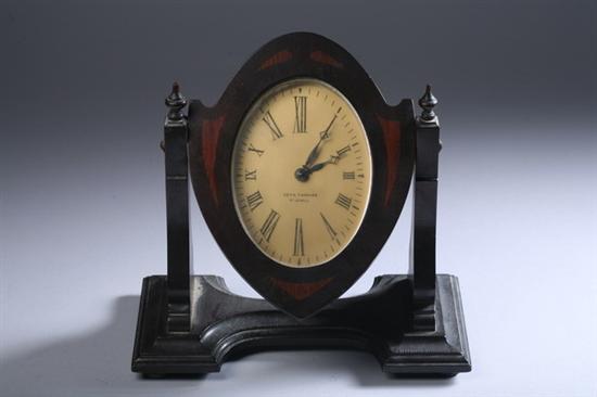 Appraisal: SETH THOMAS ART NOUVEAU MANTLE CLOCK Inlaid wood case hinged