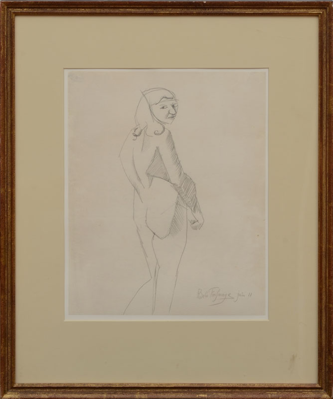 Appraisal: ROGER DE LA FRESNAYE - NU Pencil on paper laid