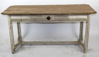 Appraisal: French neo French late th century Neo-classical table with painted