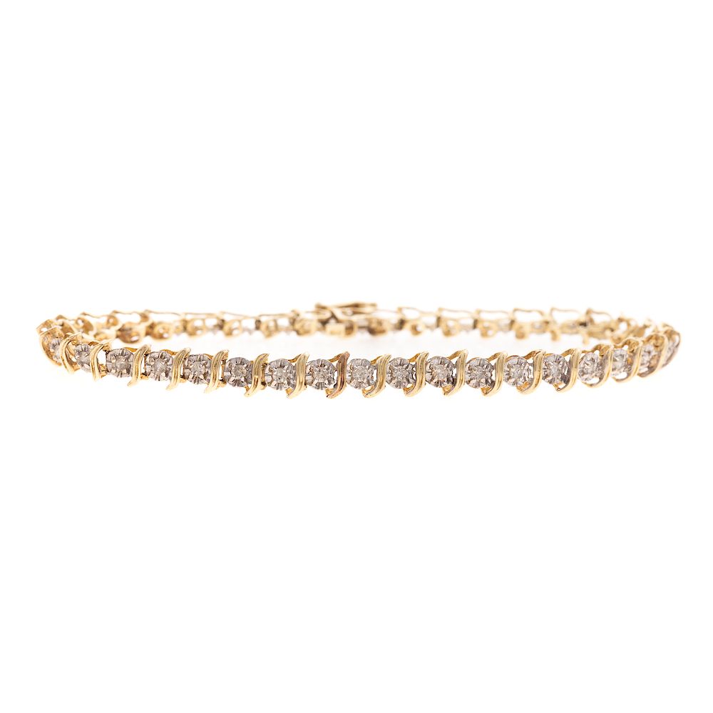 Appraisal: A Ladies S Link Diamond Bracelet in K K yellow