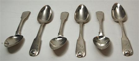 Appraisal: Banff - a set of six Scottish provincial dessert spoons