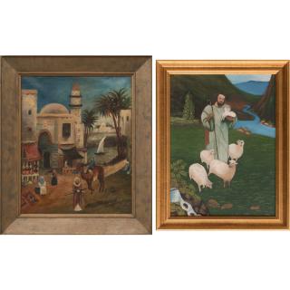 Appraisal: Two Works Depicting Religious Themes th Century Two Works Depicting