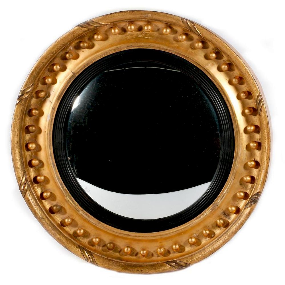 Appraisal: A late th early th century gilt frame bull's eye