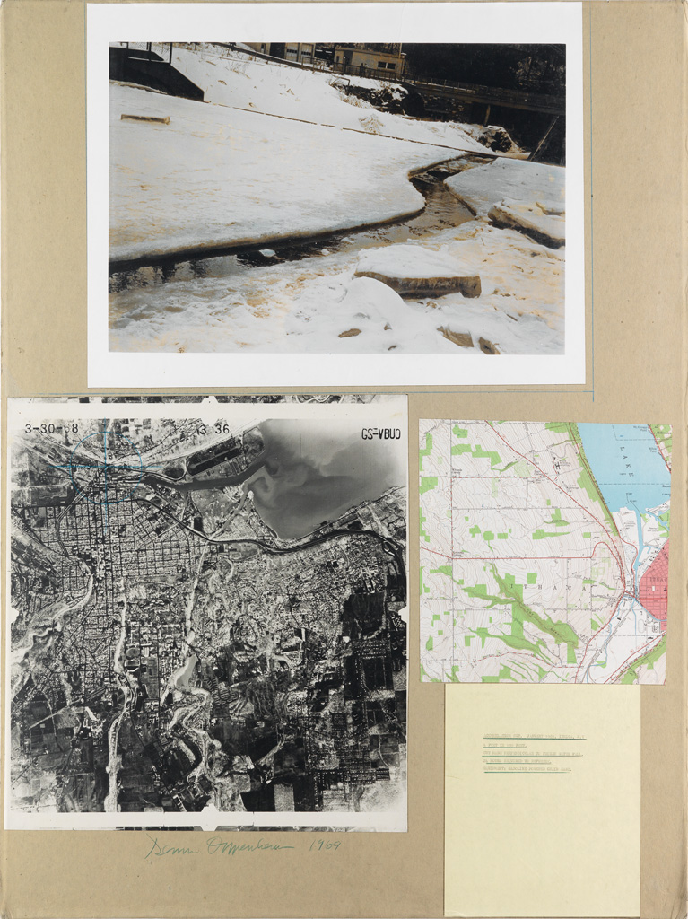 Appraisal: DENNIS OPPENHEIM - Accumulation Cut Mixed-media collage with two photographs