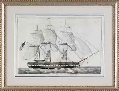 Appraisal: Six miscellaneous lithographs to include Currier Ives A Race on