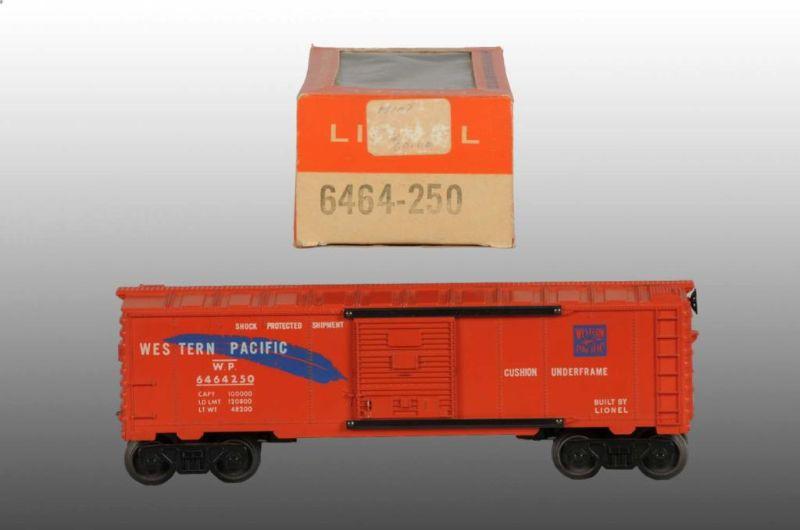 Appraisal: Lionel No - Western Pacific Boxcar OB Description Post-war Blue