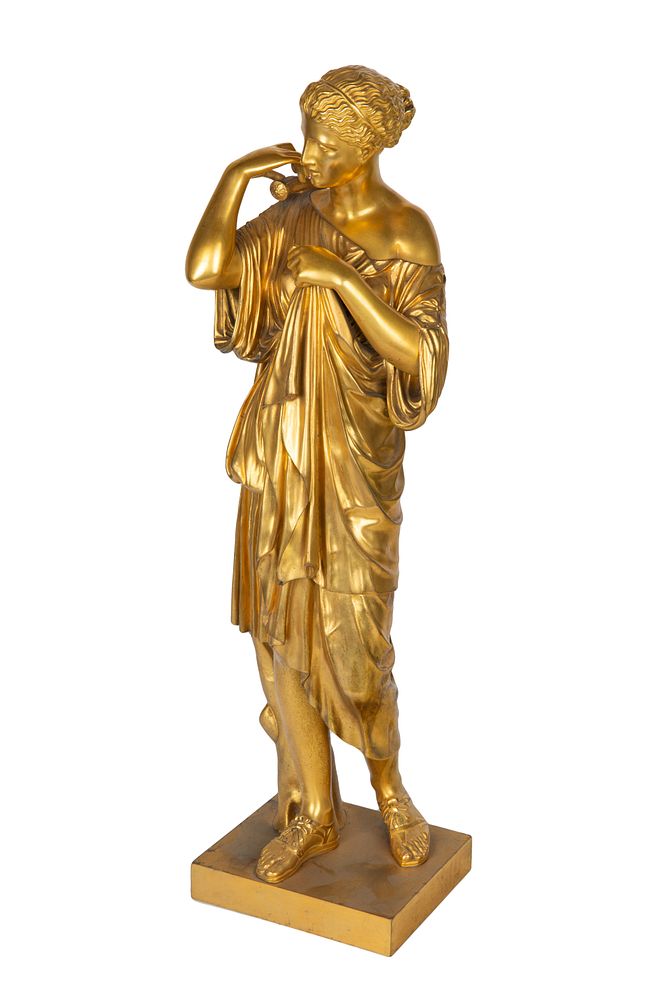 Appraisal: A BELGIAN ORMOLU SCULPTURE OF DIANA OF GABII AFTER PRAXITELES