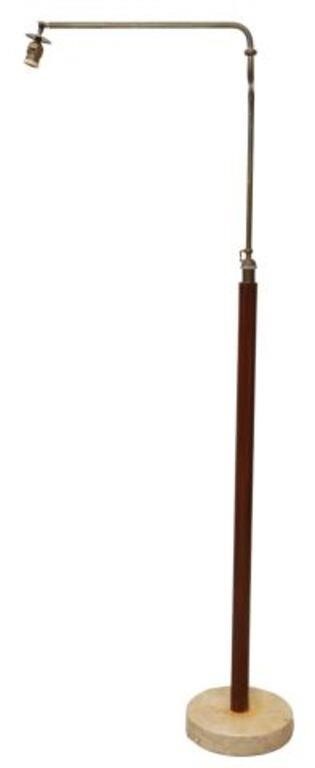 Appraisal: Italian Art Deco standing floor lamp c s cylindrical mahogany