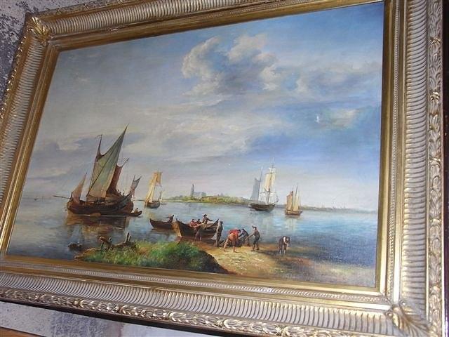 Appraisal: TH CENTURY SCHOOLA Dutch fishing scene in the th Century