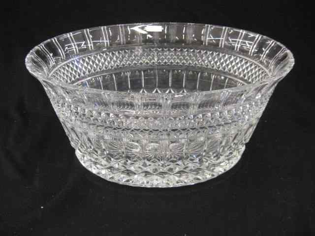 Appraisal: Shannon Crystal Centerpiece Bowl oval '' wide '' deep excellent