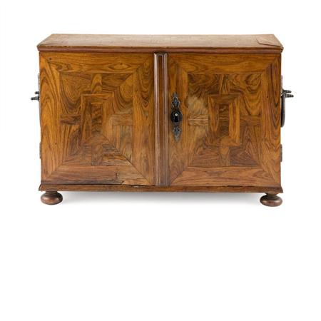 Appraisal: Colonial Rosewood Laburnum and Kingwood Table Cabinet Estimate -