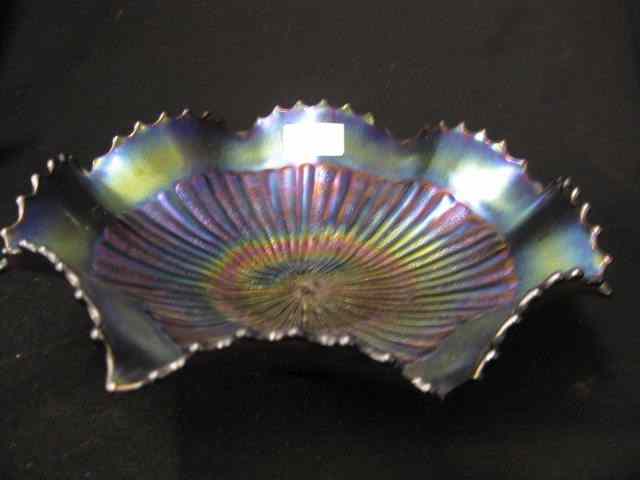 Appraisal: Northwood Carnival Glass Bowl iridescent amethyst '' signed excellent