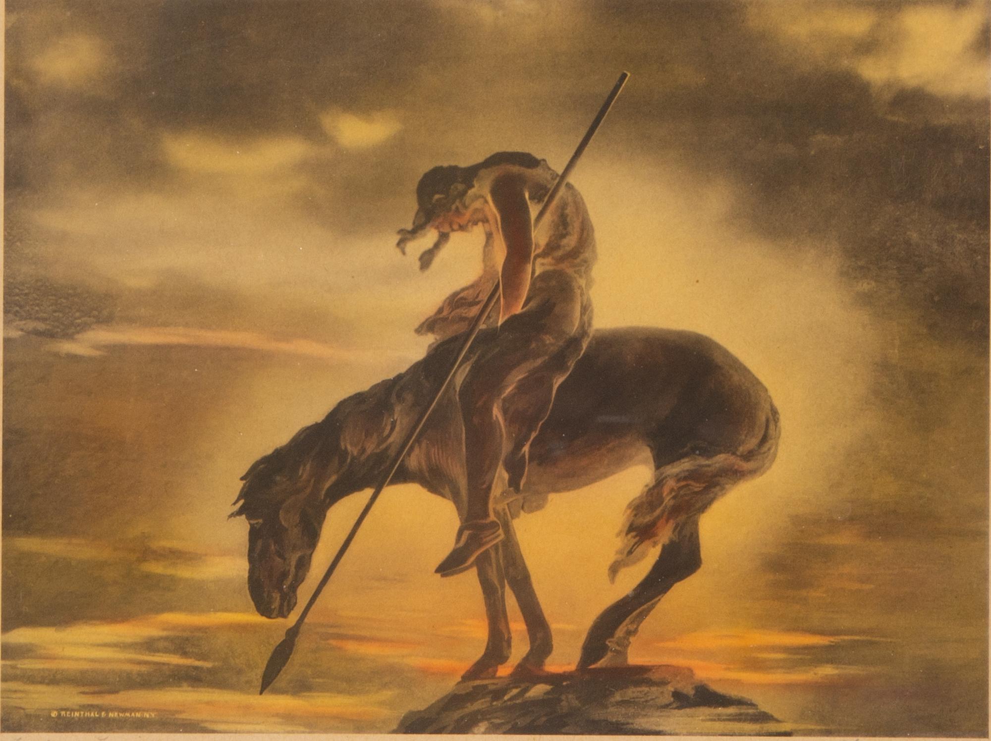 Appraisal: JAMES EARLE FRASER SIGNED LITHO END OF THE TRAIL A