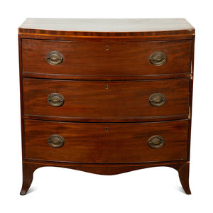 Appraisal: A Regency Mahogany Chest of Drawers Circa - Height x