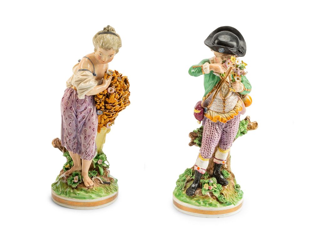 Appraisal: A Pair of Continental Porcelain Figures A Pair of Continental