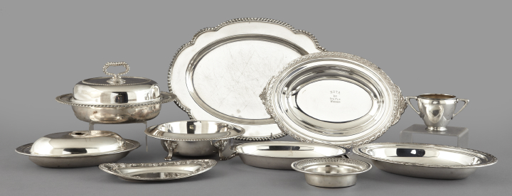 Appraisal: Highly Interesting Nine-Piece Collection of Silverplate second quarter th century