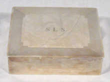 Appraisal: A heavy silver cigar box with engine turned decoration by