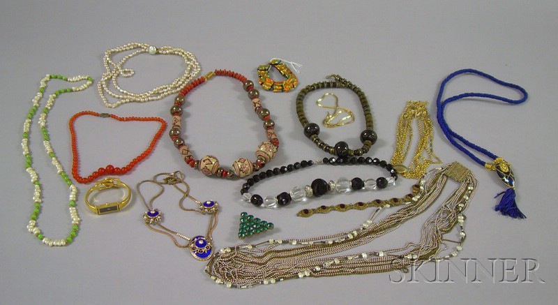 Appraisal: Group of Costume Jewelry including a lady's Gucci wristwatch an