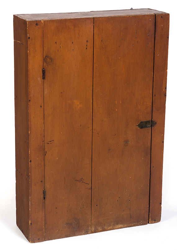 Appraisal: AMERICAN HANGING CUPBOARD First half- th century pine Hanging cupboard