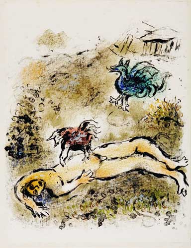 Appraisal: MARC CHAGALL Two color lithographs from L'Odyss e Tityos Le