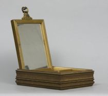 Appraisal: A Vintage Style Dresser Box Mirror A hand mirror with