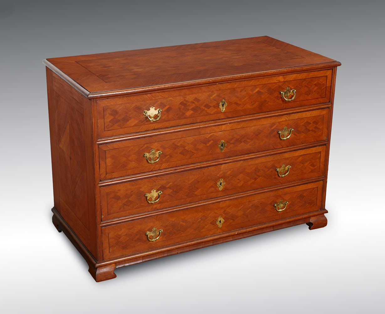 Appraisal: DRAWER PARQUETRY INLAID CHEST - drawer chest having an overall