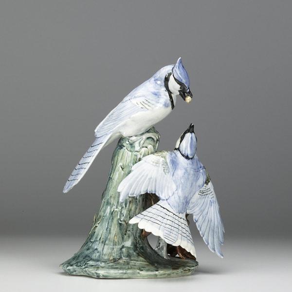 Appraisal: STANGL Double Blue Jay figurine stamped Stangl Pottery