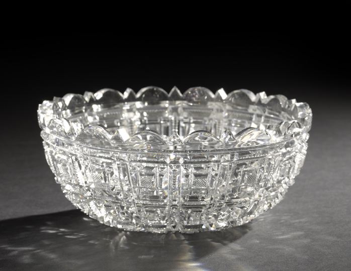 Appraisal: American Brilliant-Cut Glass Berry Bowl ca - signed Fry in