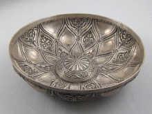 Appraisal: A th century Islamic white metal tests silver bowl Possibly