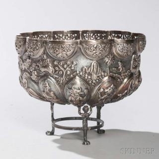 Appraisal: Southeast Asian Silver Bowl probably India th century unmarked the