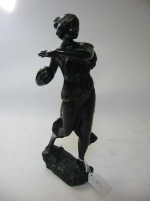 Appraisal: VICTOR SEIFERT - a bronze of a young female figure