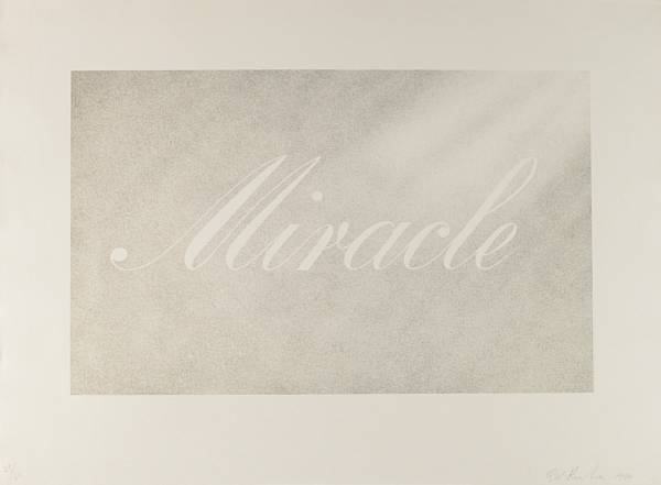 Appraisal: Edward Ruscha American born Miracle G Lithograph printed in black