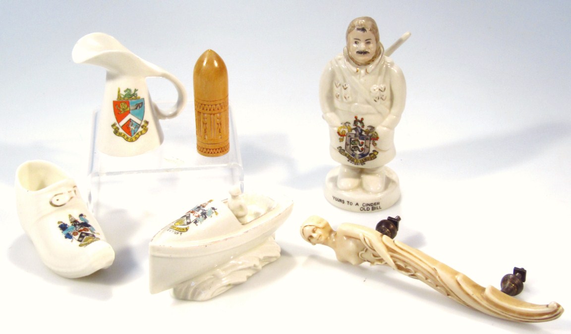 Appraisal: Various souvenir crested china to include Yours To A Cinder