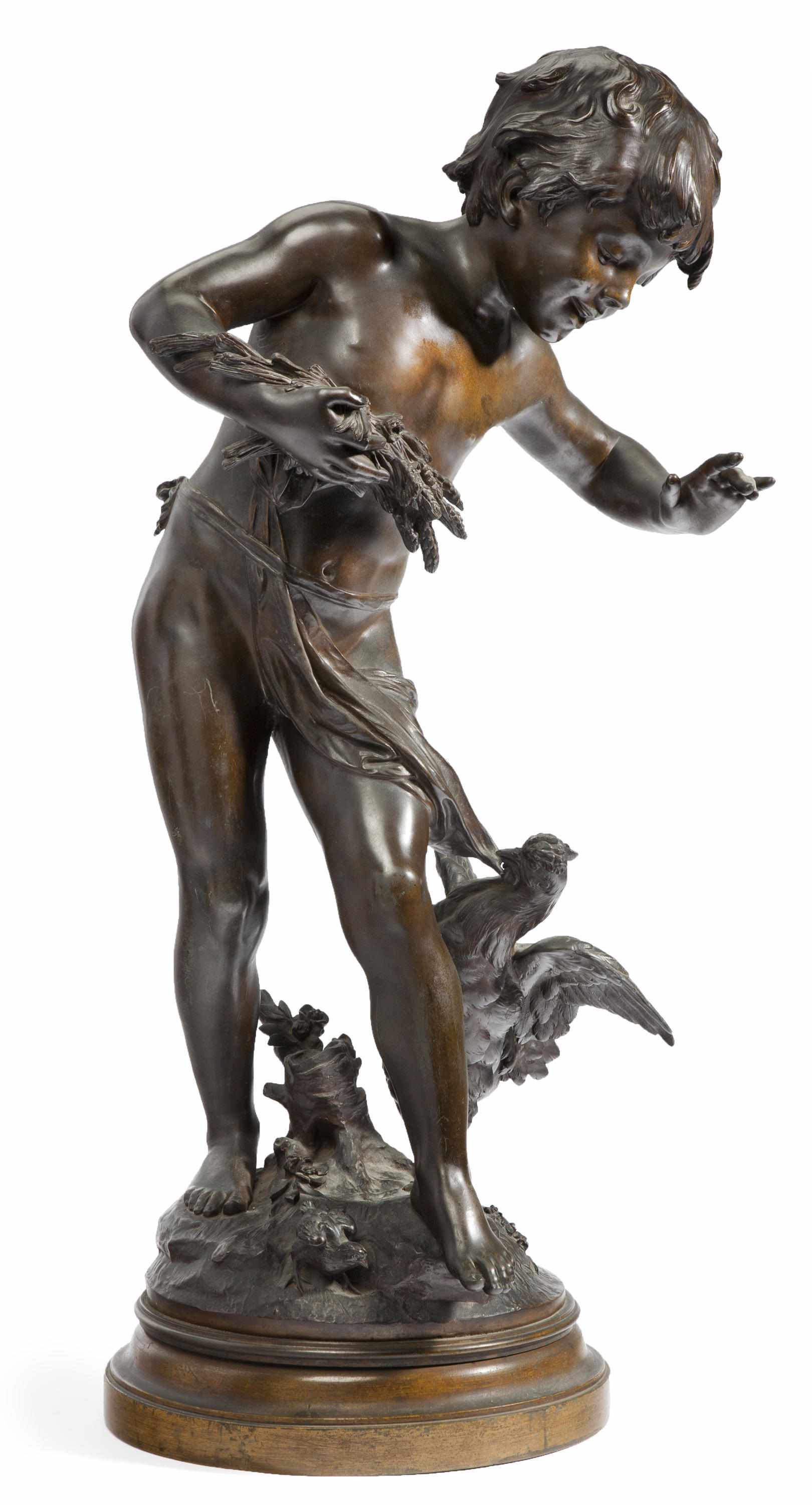 Appraisal: A French patinated bronze figure La Querelle after a model