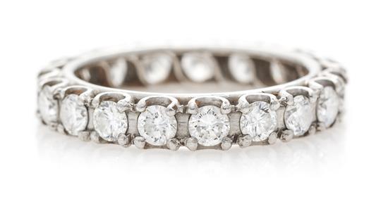 Appraisal: Sale Lot A Platinum and Diamond Eternity Band containing round