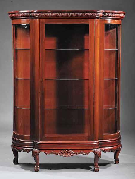 Appraisal: An American Carved Mahogany Vitrine in the Louis XVI Taste