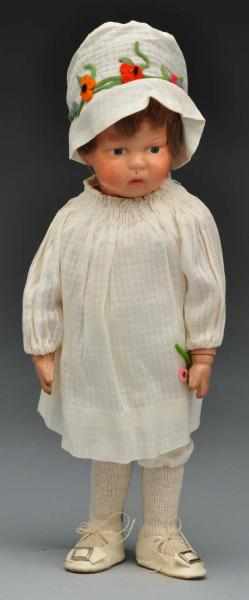 Appraisal: Darling Schoenhut Toddler Doll Description All wood and spring jointed