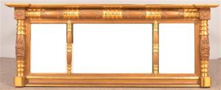 Appraisal: th Century Adams Gilt Over Mantle Mirror h x w